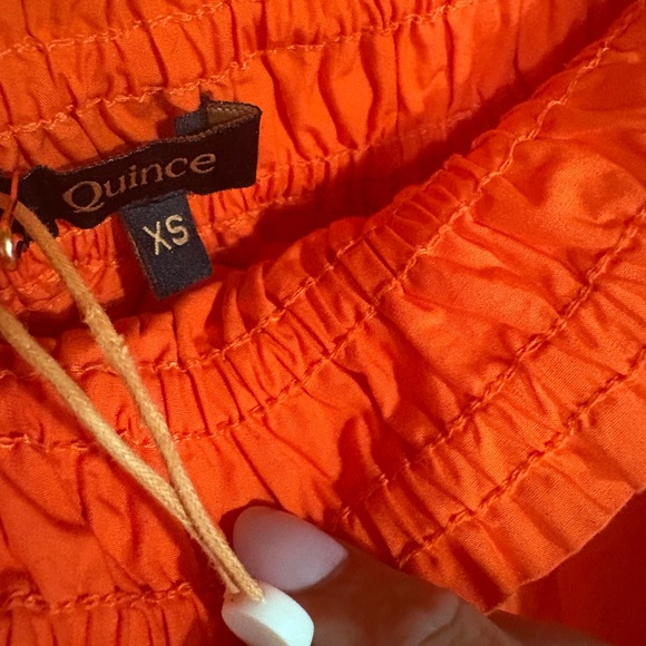 Quince 100% Organic Cotton Poplin Tiered Maxi Skirt In Vermilion Red - Picture 12 of 12